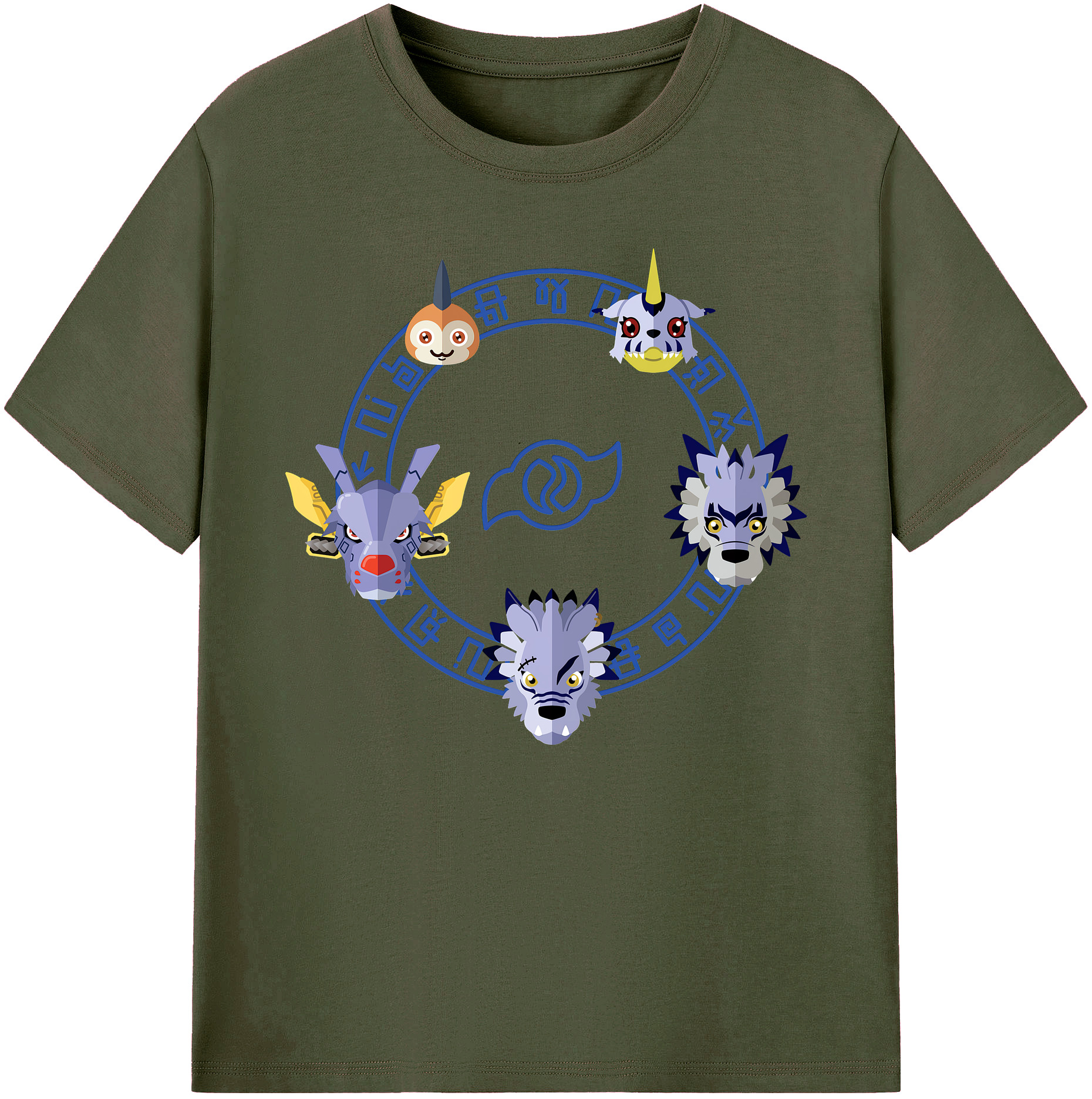（画像用） Digimon デジタルモンスター/デジモン 綿100％ メンズ半袖Tシャツ｜肌触りやわらか＆通気性